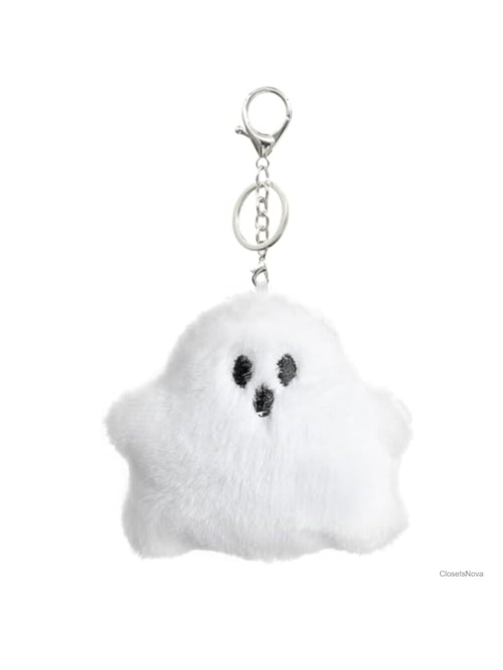 Ghost Plush Keychain Bag Charm Cotton Halloween Purse Backpack Clip